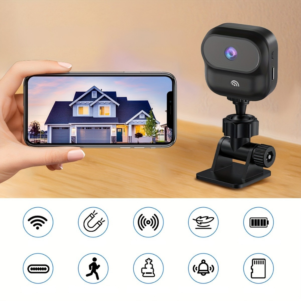Mini Wireless WiFi Security Camera 1080P Indoor Monitor
