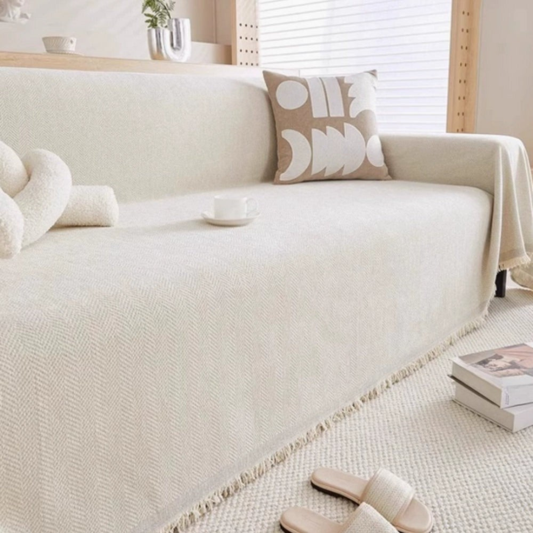 Durable Chenille Sofa Cover for Pet Protection