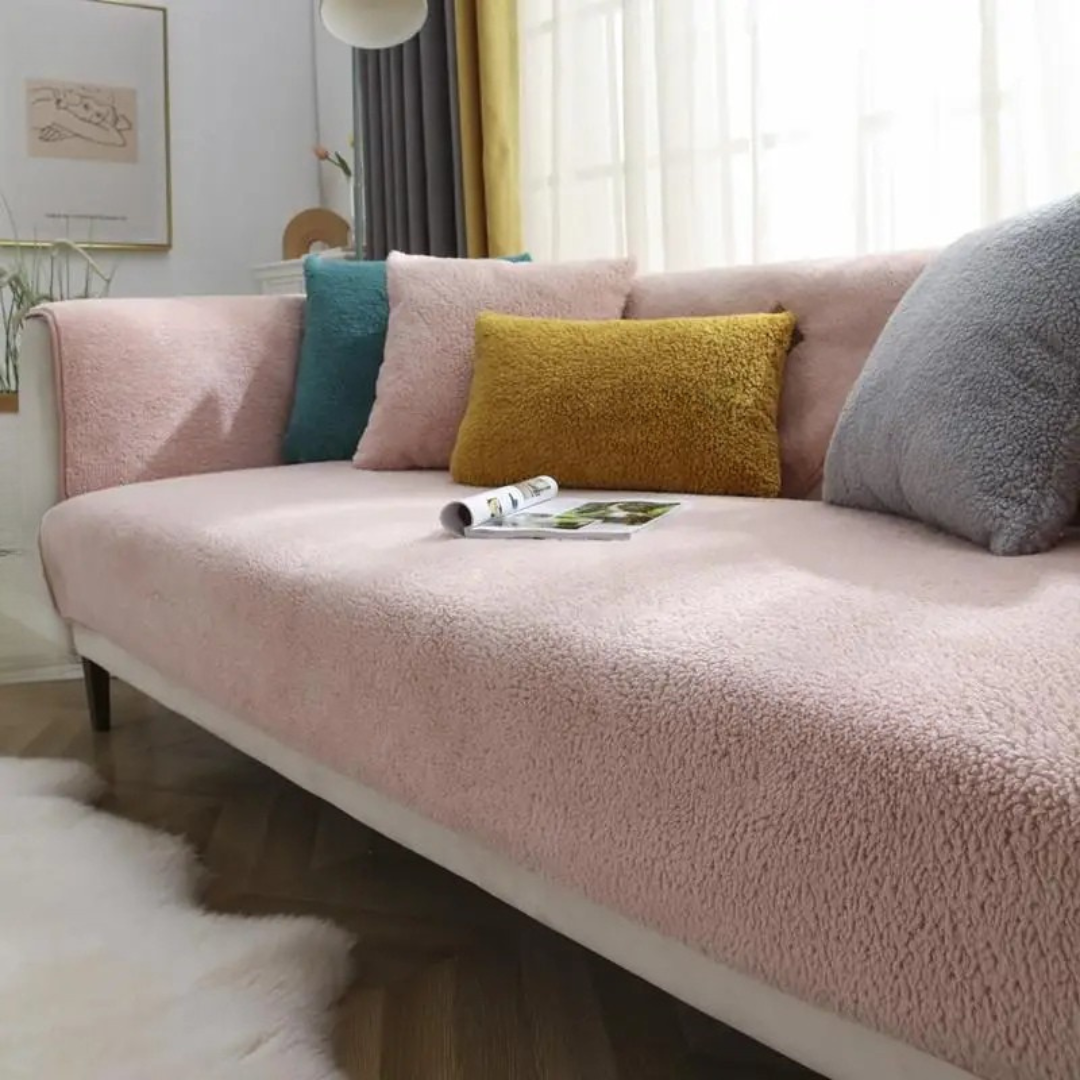 Waterproof Non-Slip Sherpa Fleece Sofa Cover