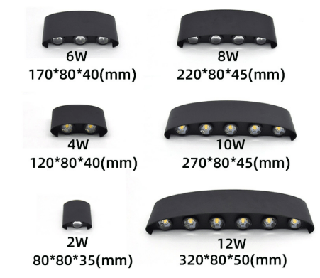 Weatherproof LED Outdoor Wall Light - Modern Aluminum Design