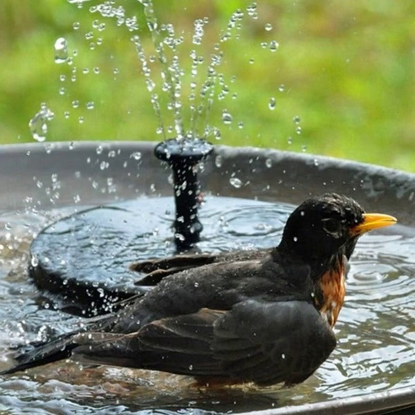Solar-Powered Garden Fountain with Four Spray Patterns