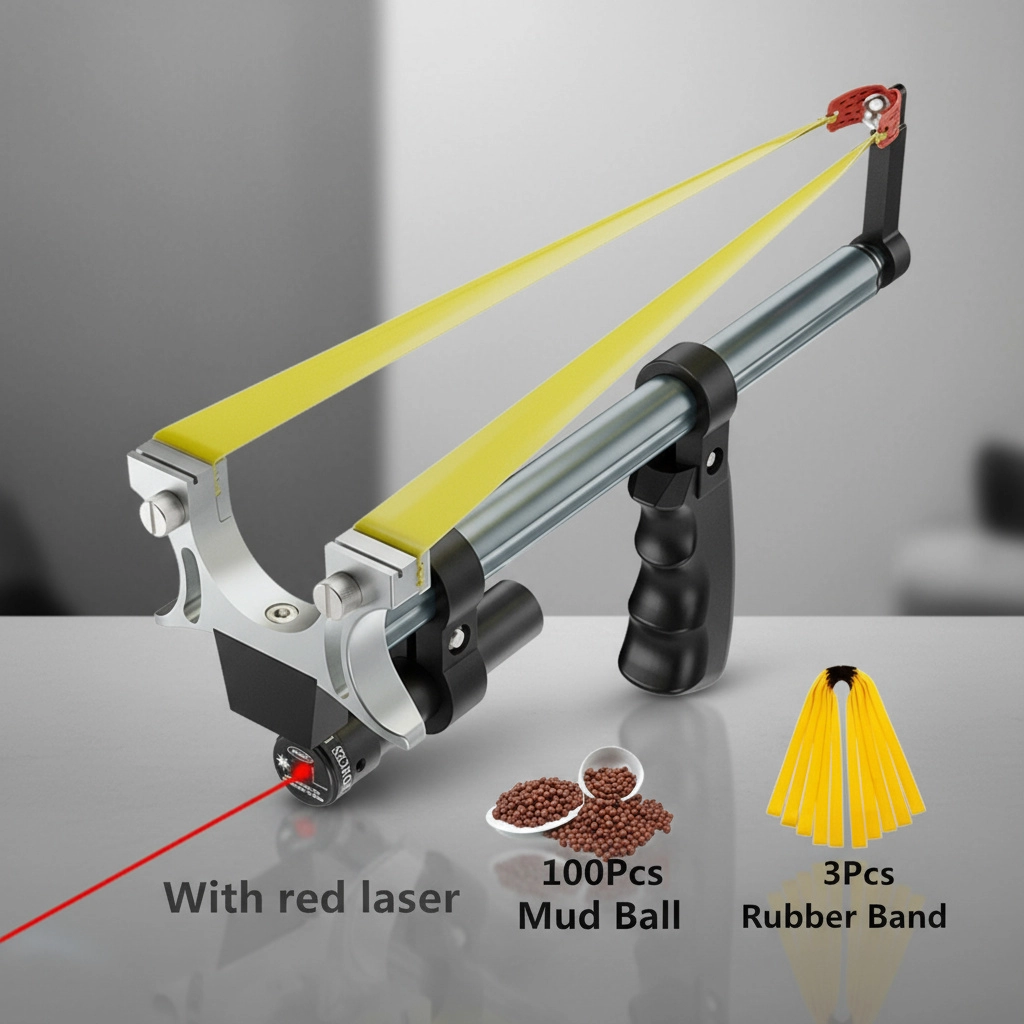 High Power Telescopic Slingshot with Laser Sight