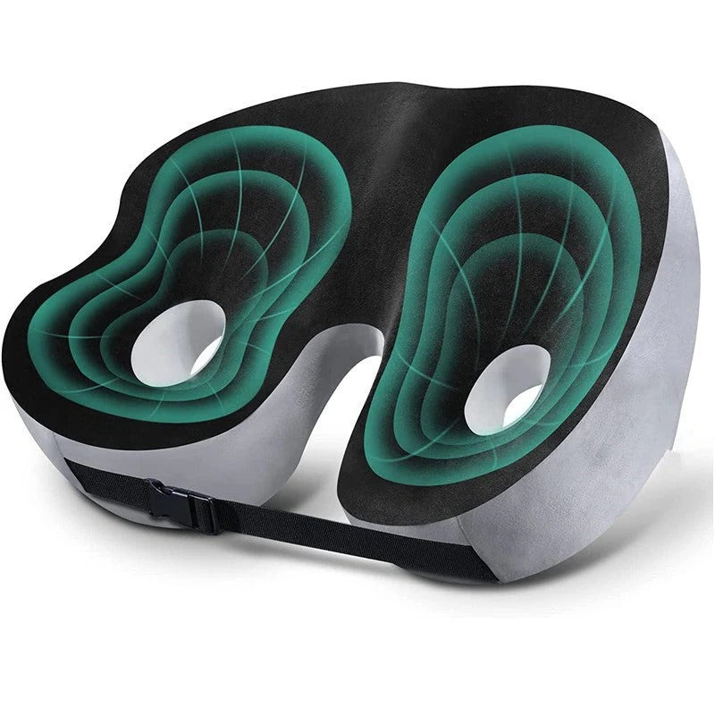 Ergonomic Adjustable Memory Foam Seat Cushion for Pressure Relief