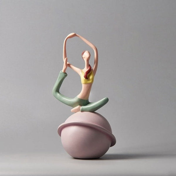 Meditation Woman Figurine Sculpture in Modern Resin
