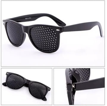 Corrective Pinhole Glasses for Vision Enhancement