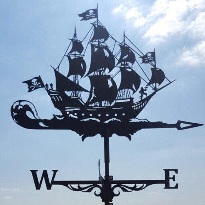 Metal Animal Silhouette Weathervane for Garden and Roof