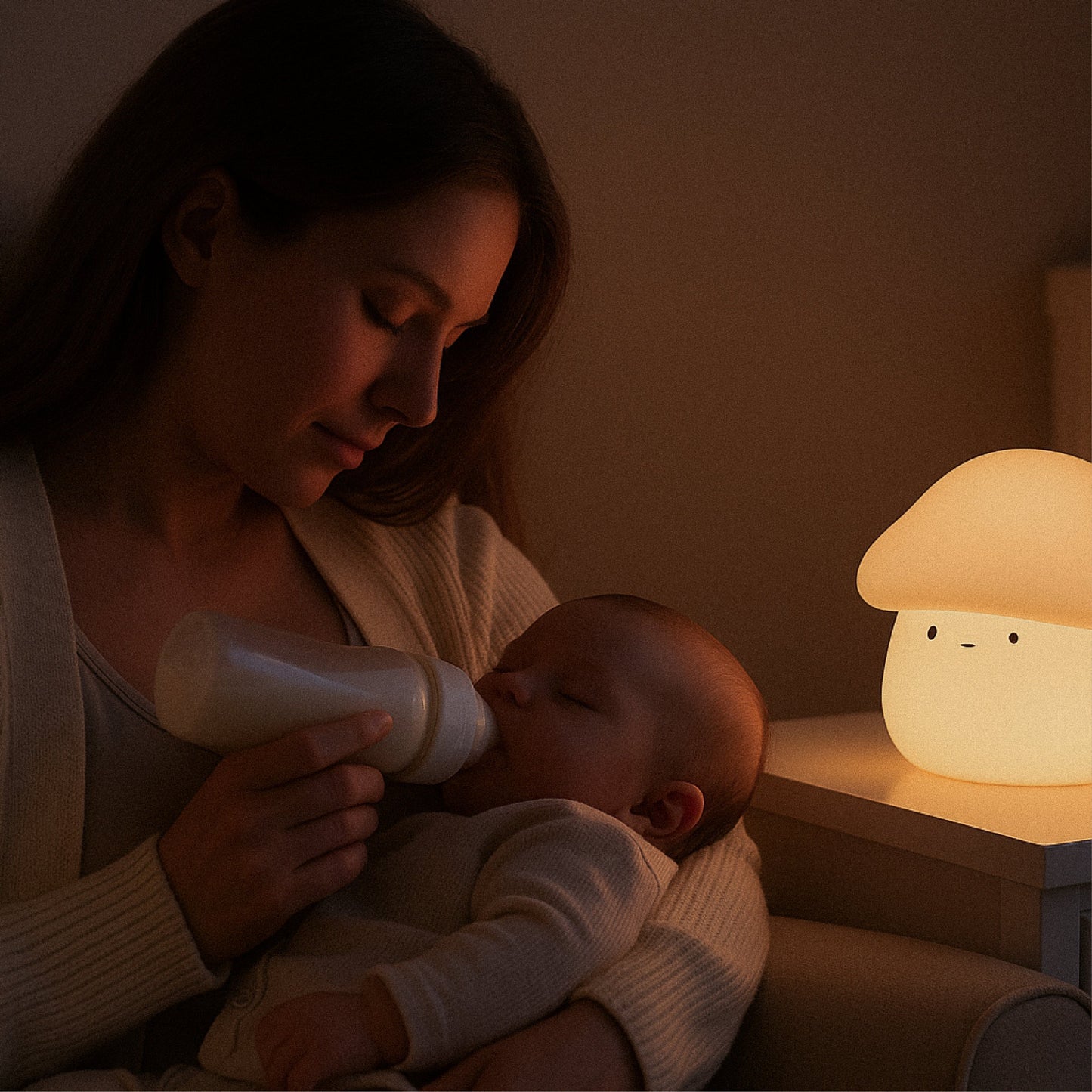 Soft Silicone Mushroom Night Light for Kids
