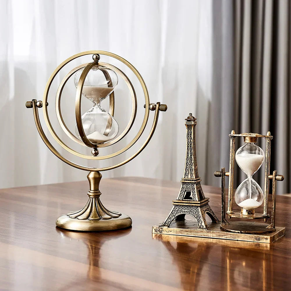 Minimalist Metal and Glass Sand Timer Stopper
