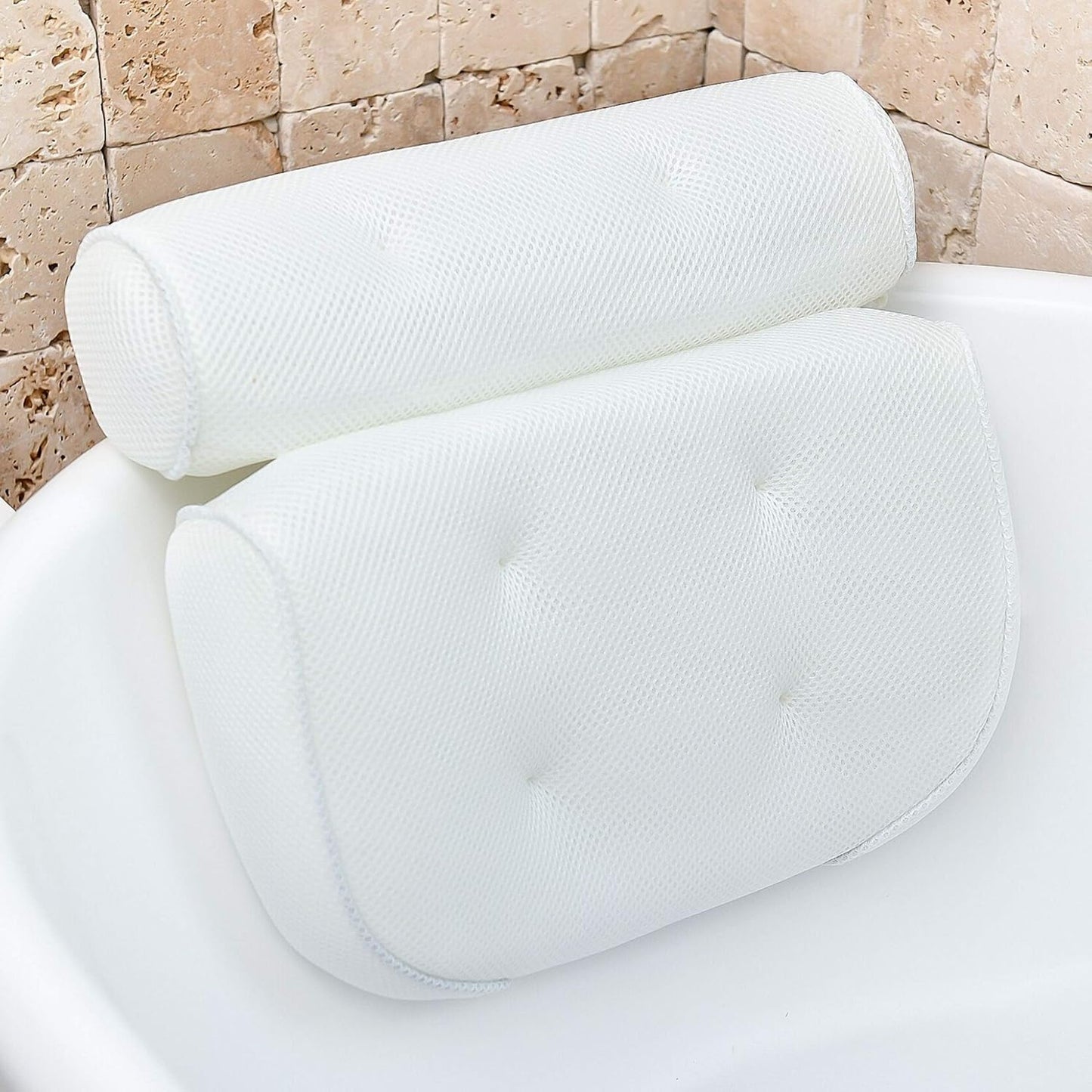 Ergonomic Luxury Bath Pillow with Suction Cups