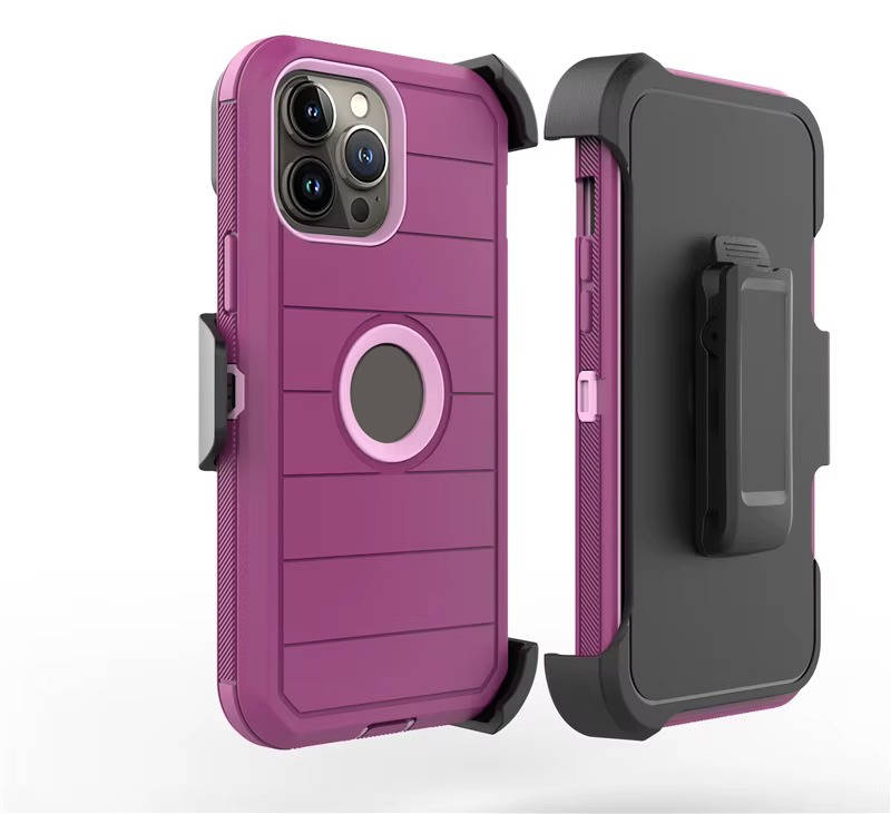 Shockproof Heavy Duty iPhone 15 16 17 Pro Max Case with Kickstand and Holster