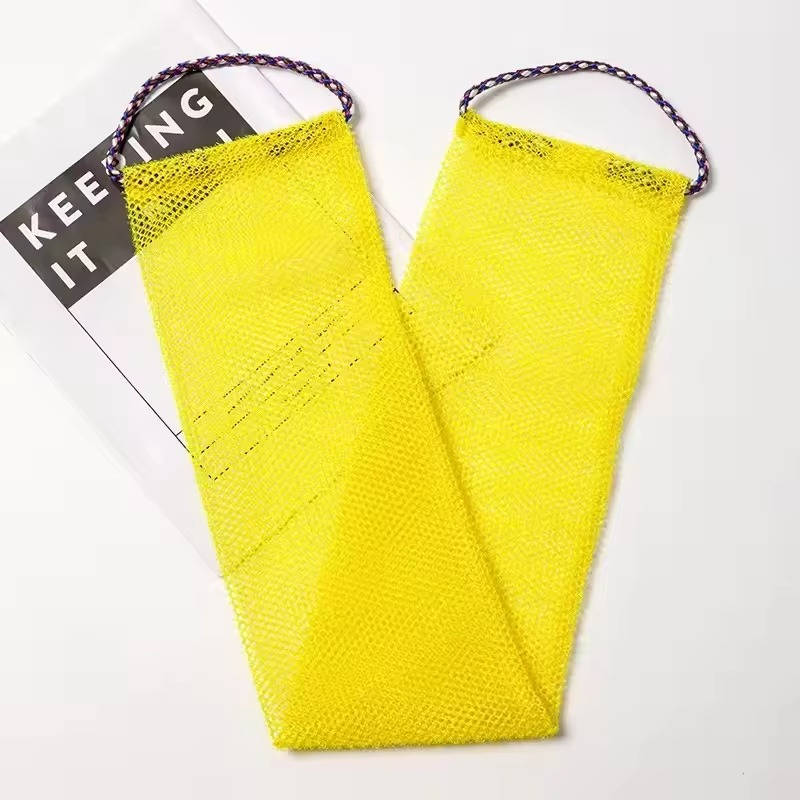 Exfoliating Shower Net Sponge with Drawstring Handles