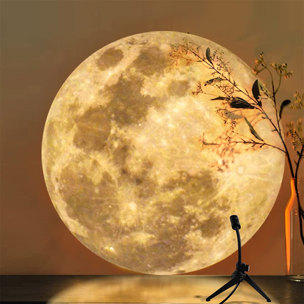 Large Earth and Moon Projection Lamp