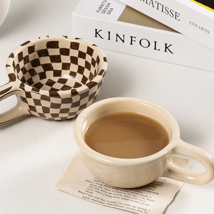Ceramic Chessboard Coffee Mug 200ml