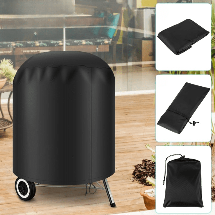 Round Waterproof BBQ Grill Cover with UV Protection