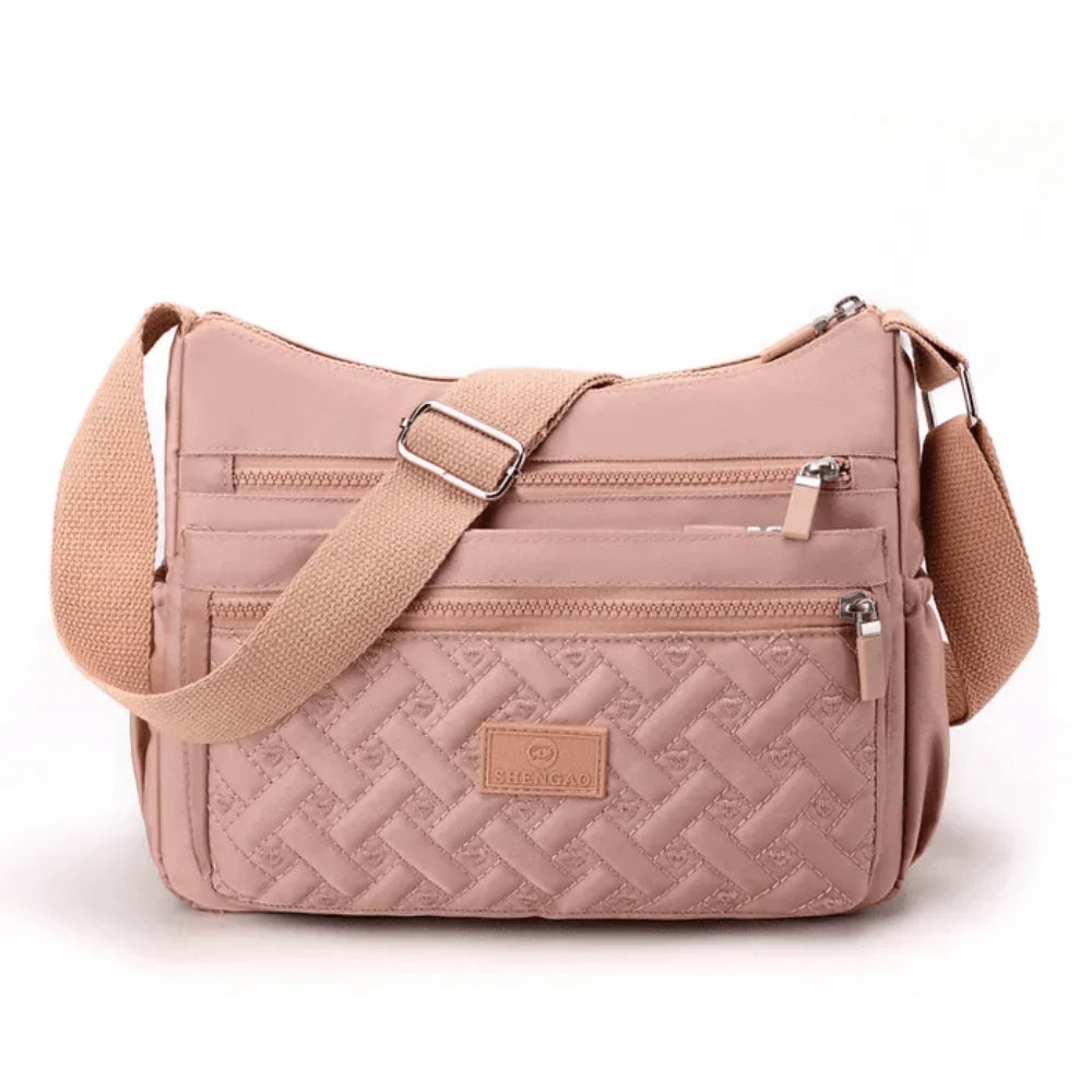 Organized Luxury Shoulder Bag with Adjustable Strap