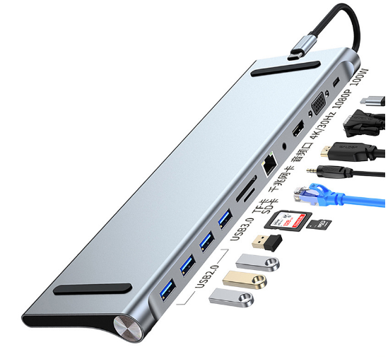 11-in-1 USB-C Laptop Docking Station with HDMI and Ethernet