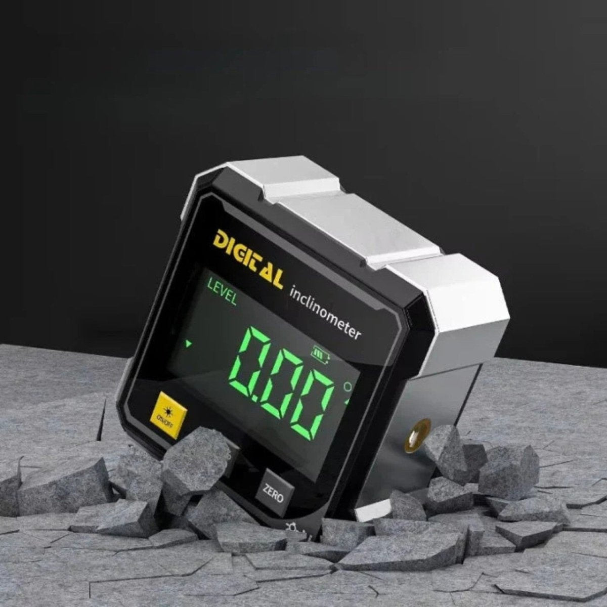 Laser Digital Inclinometer with Magnetic Base and Bright Display