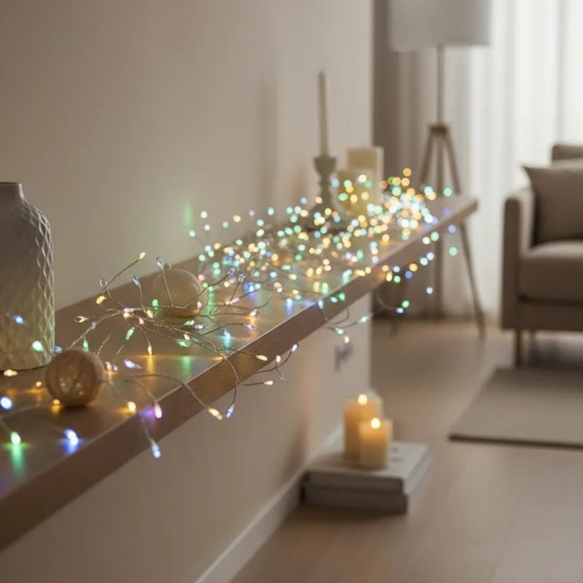 Flexible LED String Lights with Warm Glow