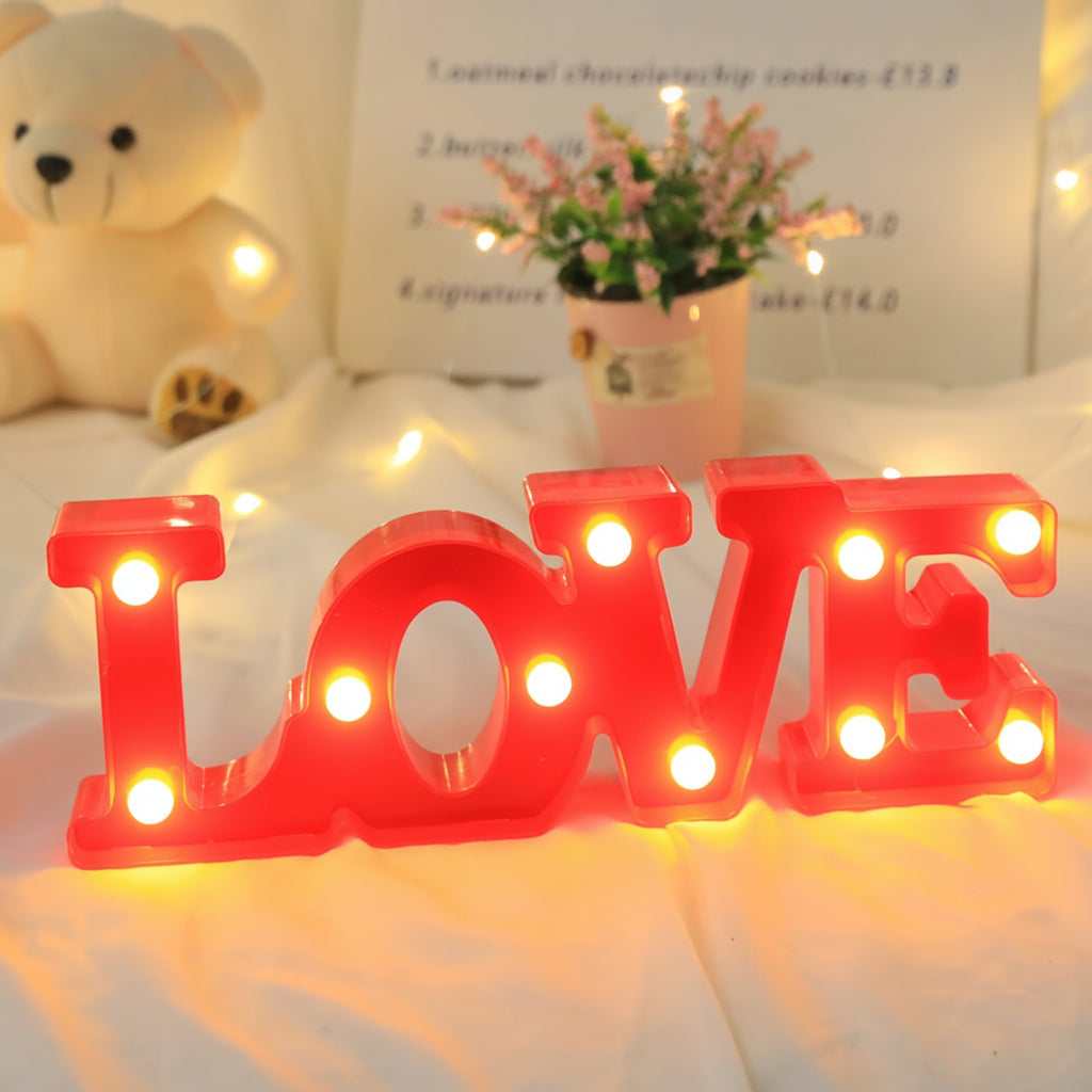 Letter Glowing Decorative Lamp for Romantic Ambiance