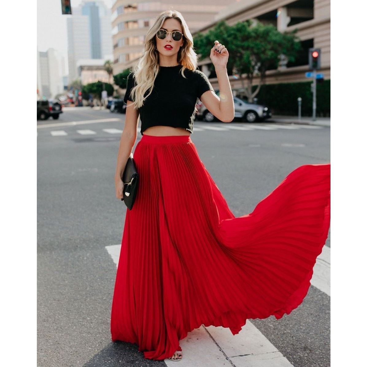 Comfortable Long Skirt with Elastic Waistband