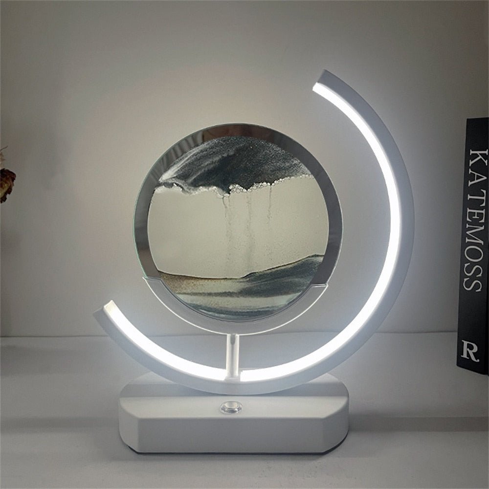 3D LED Flowing Sand Art Table Lamp with USB Charging