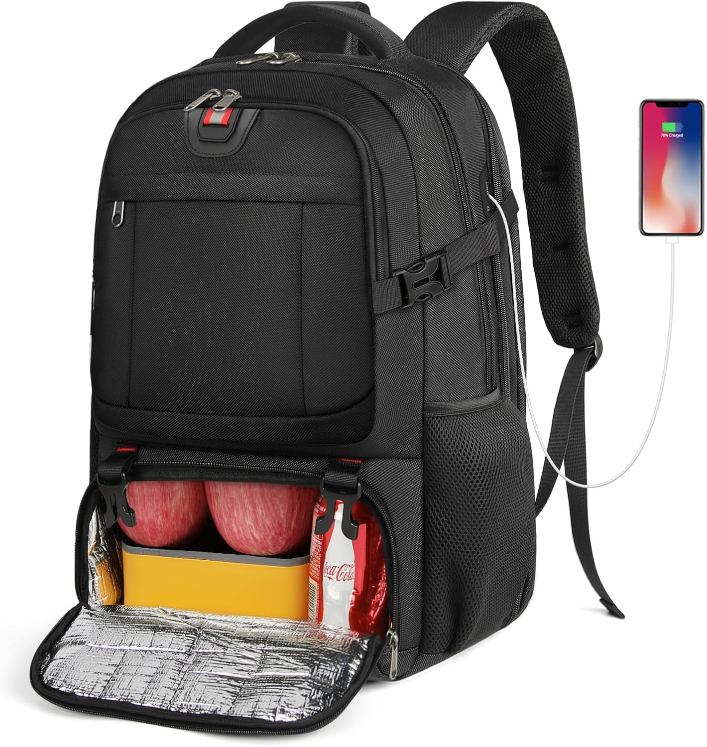 Extra-Large Insulated Laptop Backpack with USB Charging Port