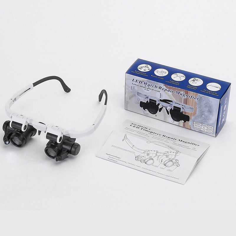 LED Magnifying Glasses with 8x, 15x, and 23x Magnification