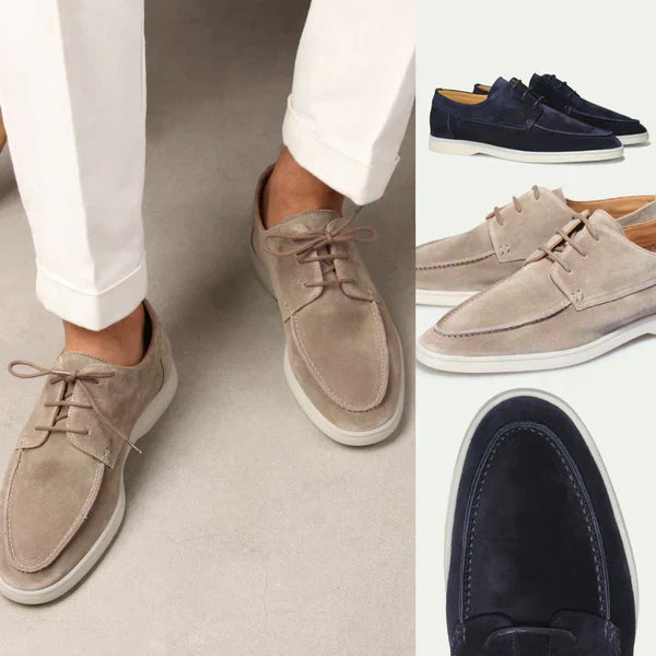 Luxury Leather Lace-up Loafers for Men