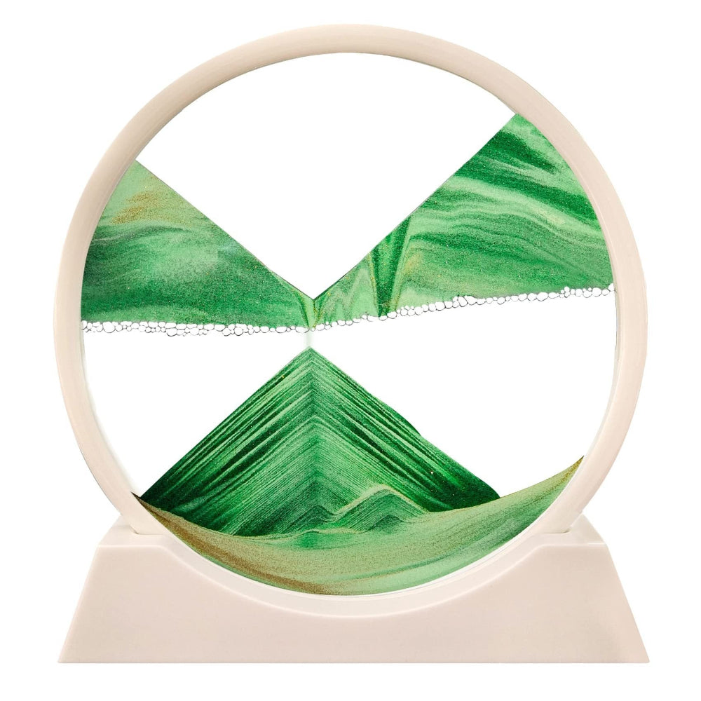 3D Moving Sand Art Glass Sculpture for Calming Home Decor