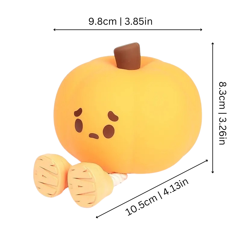 Rechargeable Pumpkin Night Light with Adjustable Brightness