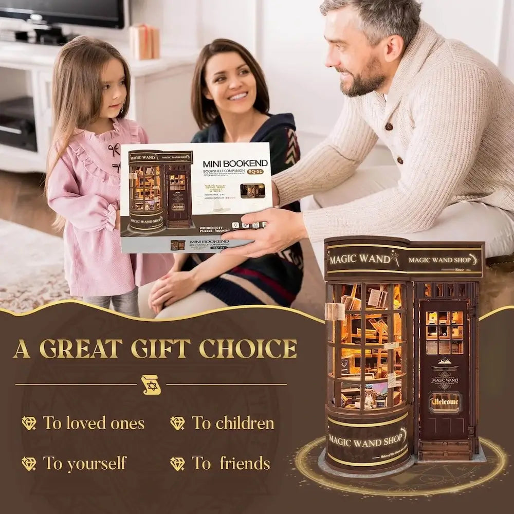 DIY Magic Wand Shop Book Nook Kit with LED Lights