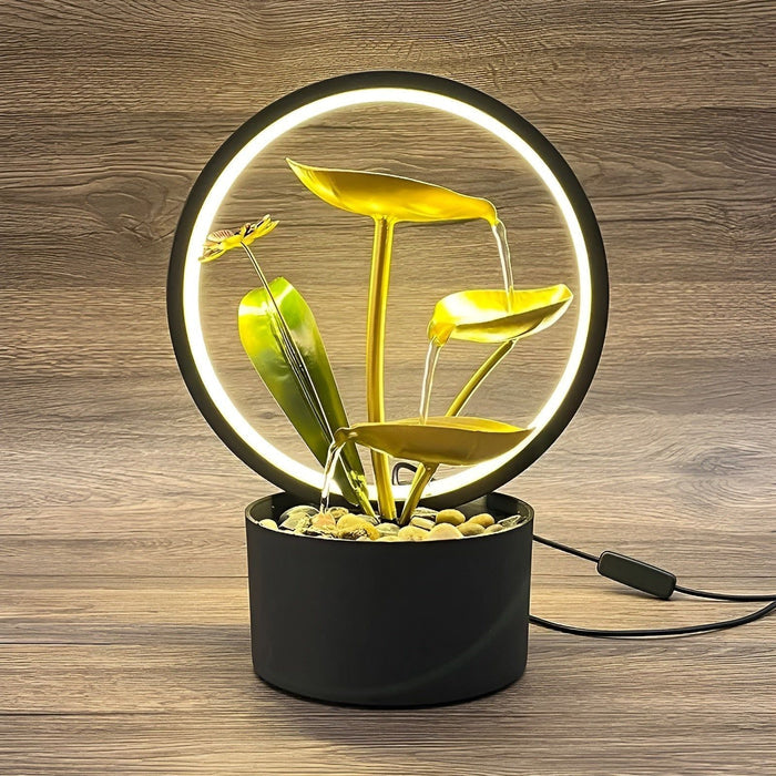 Illuminated Waterfall Table Lamp with LED Light