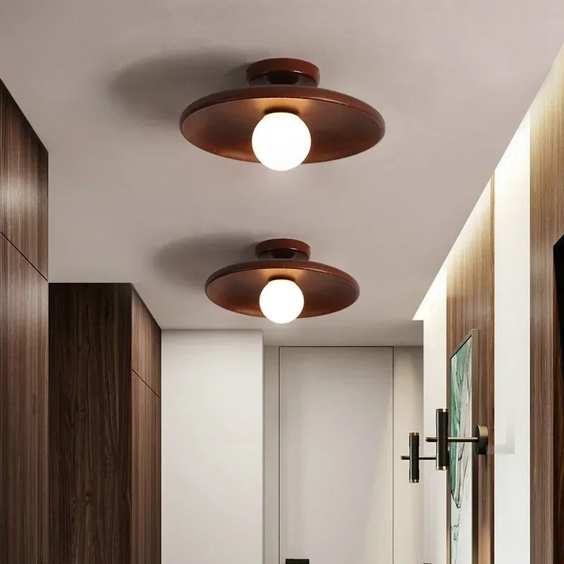 Natural Wood Ceiling Light Fixture for Modern Home