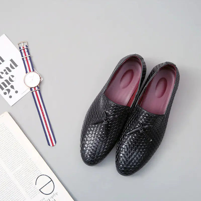 Men's Premium Woven Slip-On Loafers for Comfort and Style