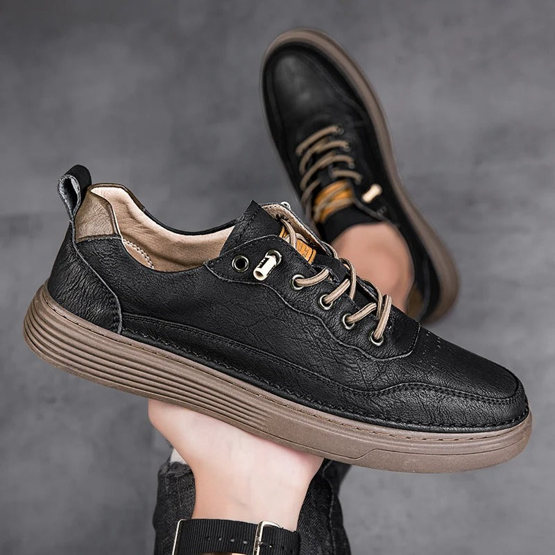 Men's Casual Sneakers with Enhanced Comfort and Traction - Available in Brown, Beige, and Black