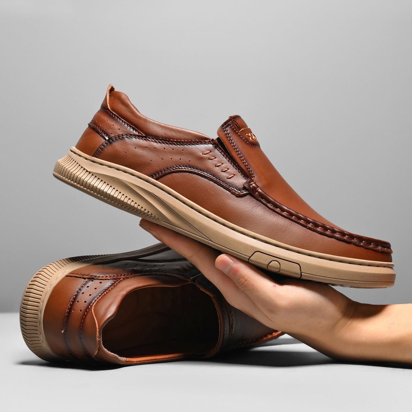 Men's Comfort Slip-On Penny Loafers with Cushioned Insole