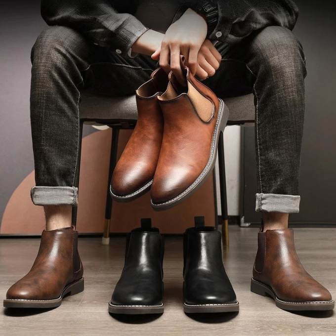 Premium Men's Slip-On Chelsea Boots for All-Day Comfort