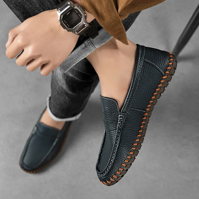 Men's Premium Full-Grain Slip-On Loafers