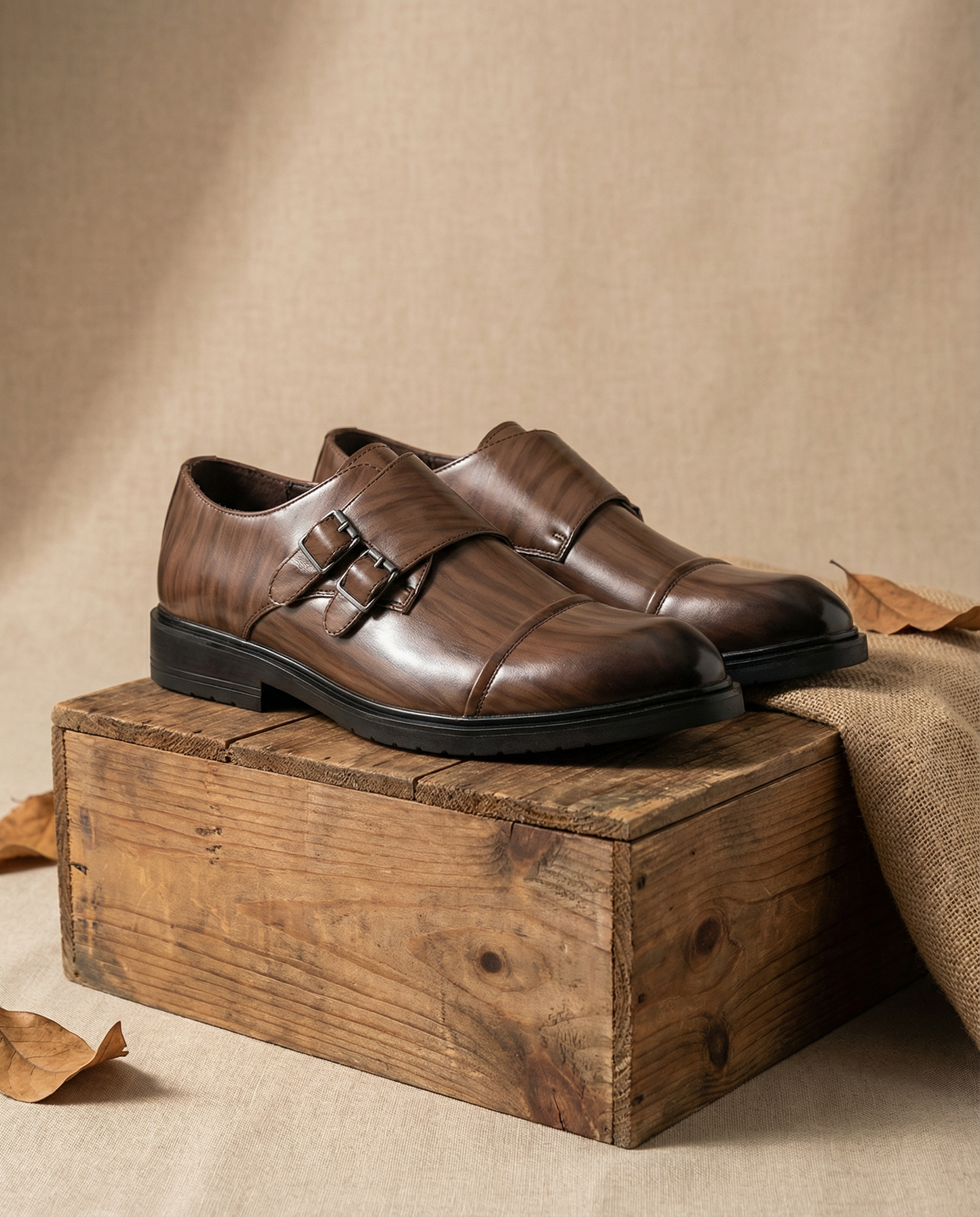 Men's Premium Double Monk Strap Dress Shoes