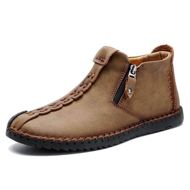 Orthopedic Hand-Stitched Casual Ankle Boots for Men