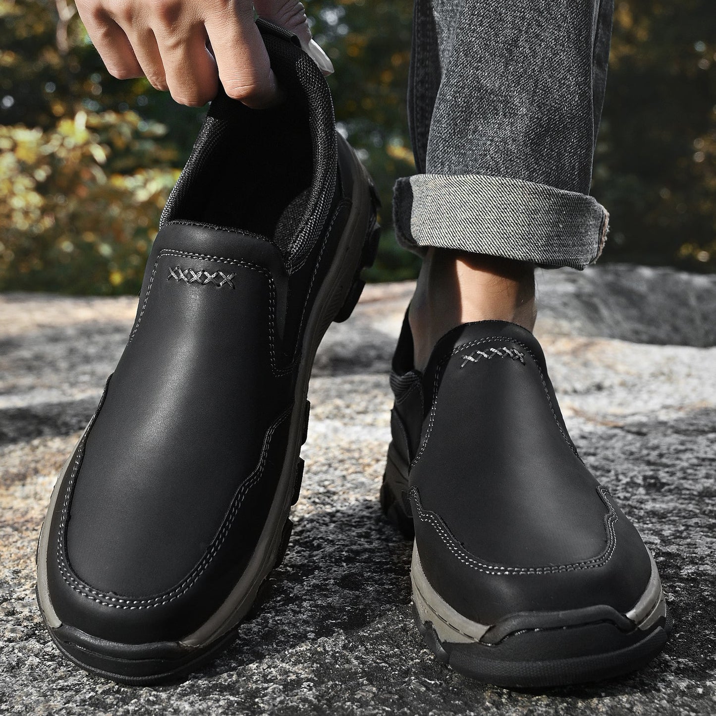 Men's Slip-On Orthopedic Casual Boots for Comfort and Support