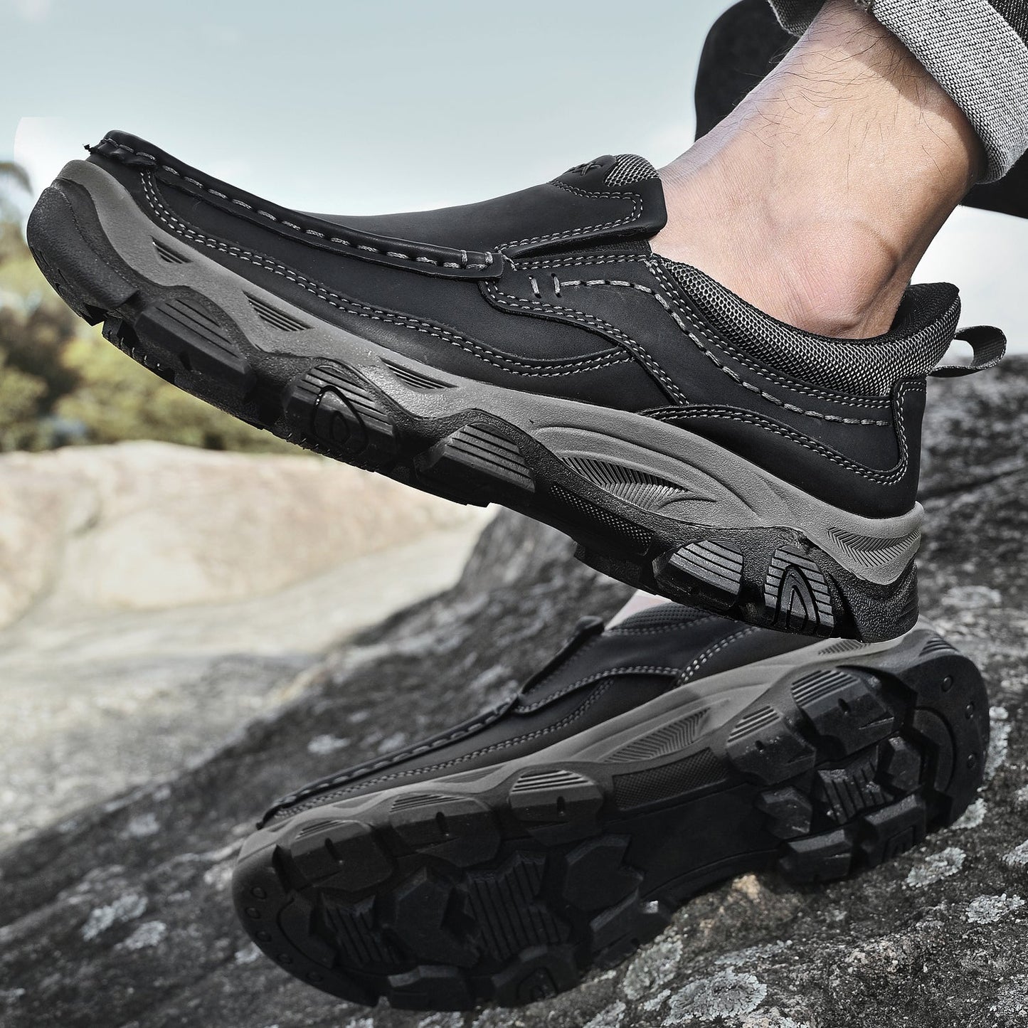 Men's Orthopedic Slip-On Walking Shoes for Comfort and Stability