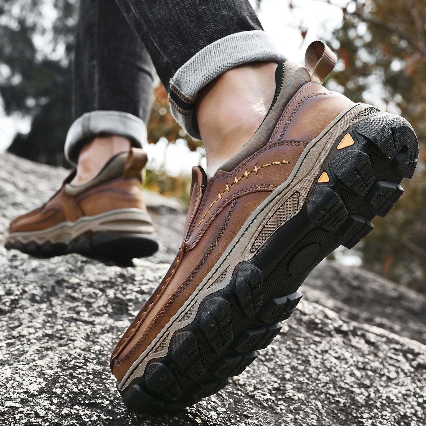Men's Orthopedic Slip-On Walking Shoes with Posture Support