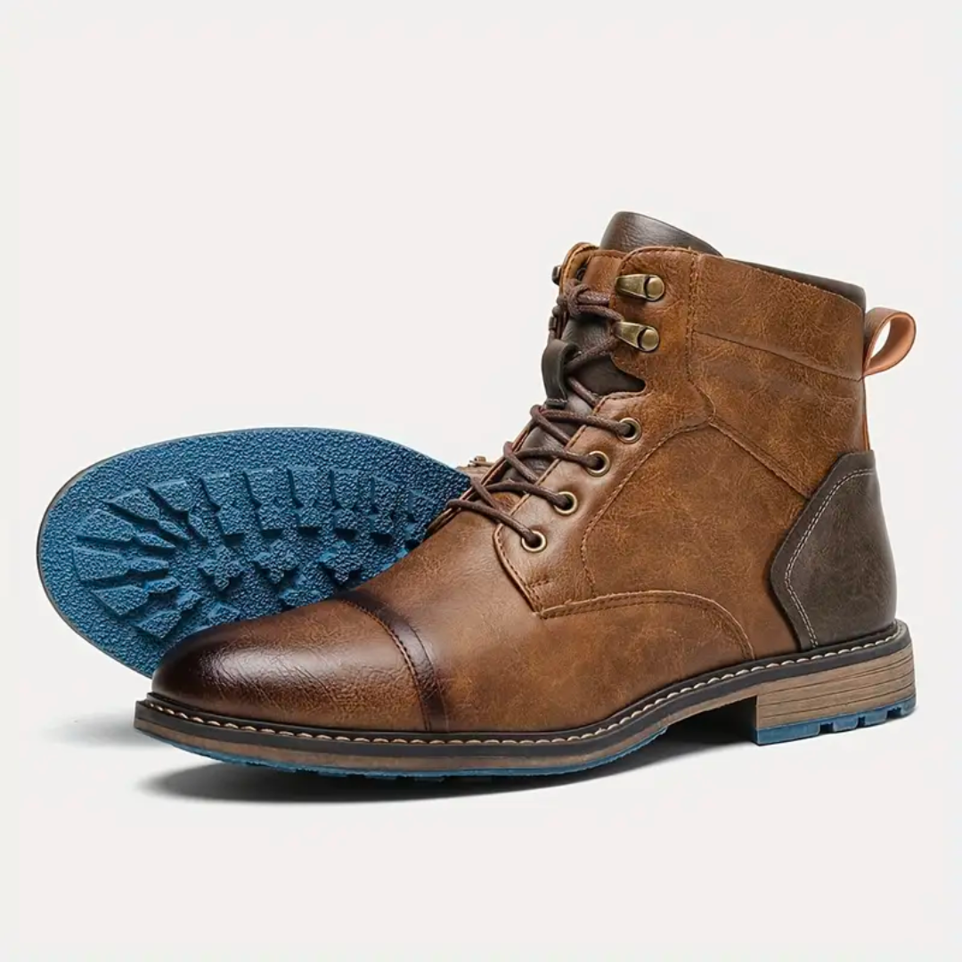 Men's Vintage Lace-Up Leather Boots