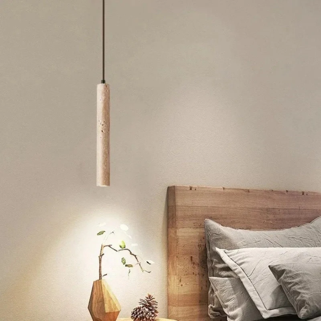 Minimalist Travertine LED Pendant Chandelier