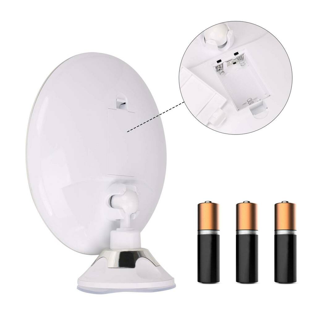 Natural Light Makeup Mirror with 10x Magnification and 360° Rotation