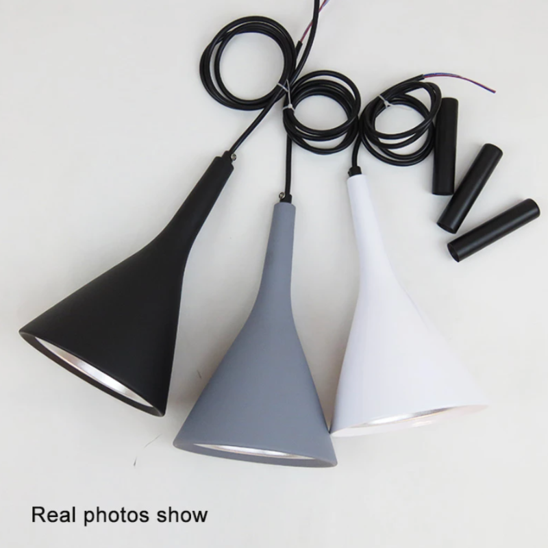 Modern Triangle Pendant Lamp with Adjustable Height and LED Bulb