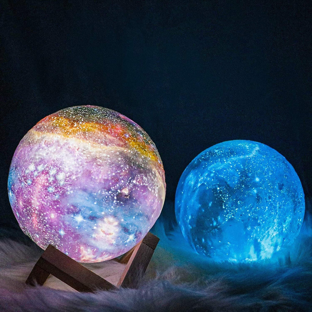 Scandinavian 3D Moon Lamp with Remote Control - 16 Colors