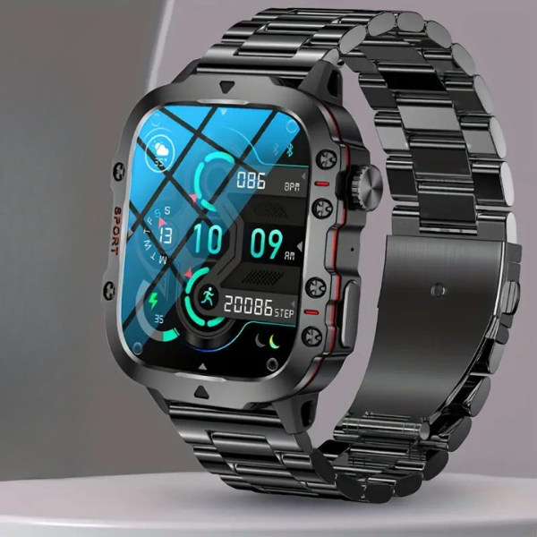 Health Monitoring Smartwatch with Sports Tracking and Bluetooth Connectivity