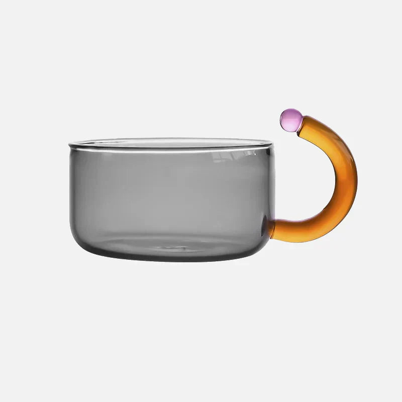 Color Bloom Borosilicate Glass Teapot and Cup Set